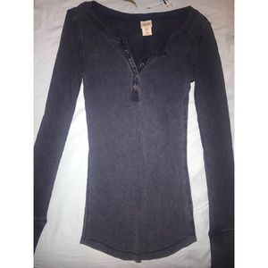 Navy blue long sleeved t-shirt